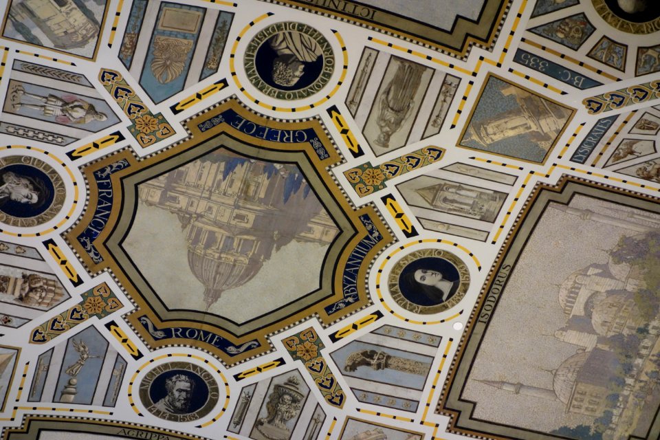 Carnegie Mellon University College of Fine Arts building - ceiling 4 - DSC02465