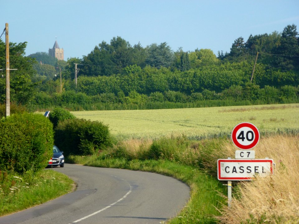 Cassel (Nord, Fr) city limit sign