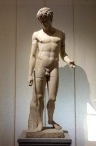 Capitoline Antinous, copy of the Roman version in the Capitoline Museum, by an unknown artist, early 1800s, plaster - Accademia Ligustica di Belle Arti - DSC02230