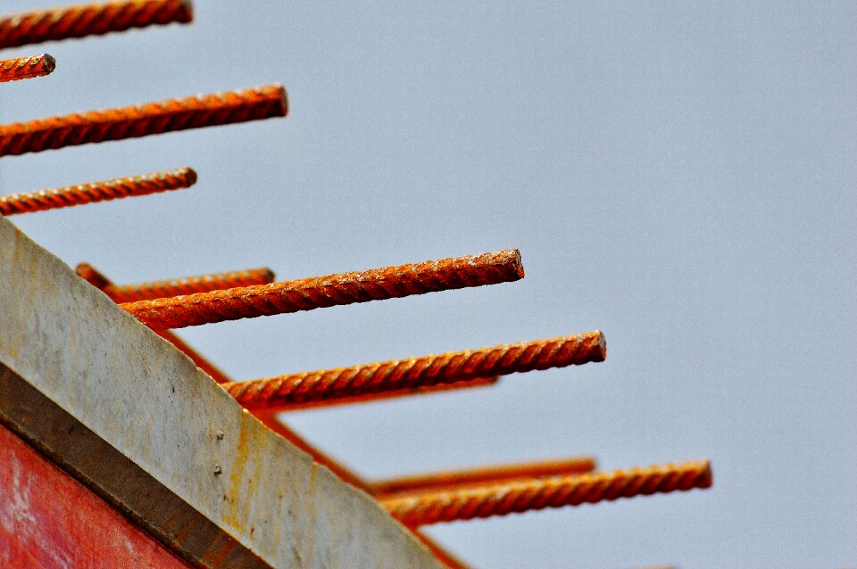 Material pipes iron rods