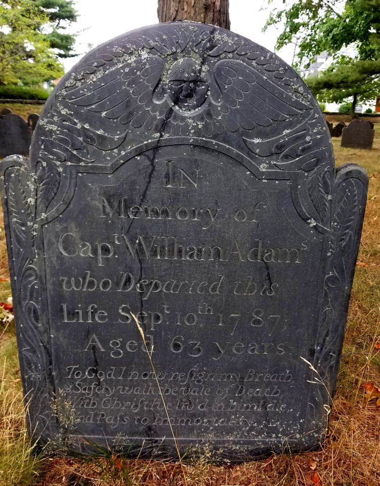 Cap. William Adams, 1787 - Old Burying Ground - Arlington, MA - 20200816 091200