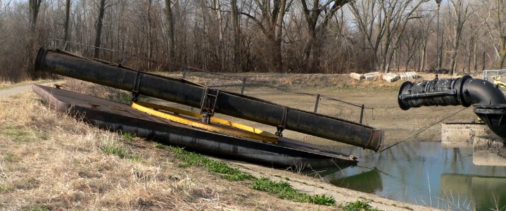 Captain Meriwether Lewis dredge discharge pipe