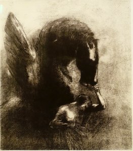 Captured Pegasus by Odilon Redon, 1889, lithograph - Scharf-Gerstenberg Collection - DSC03877 photo