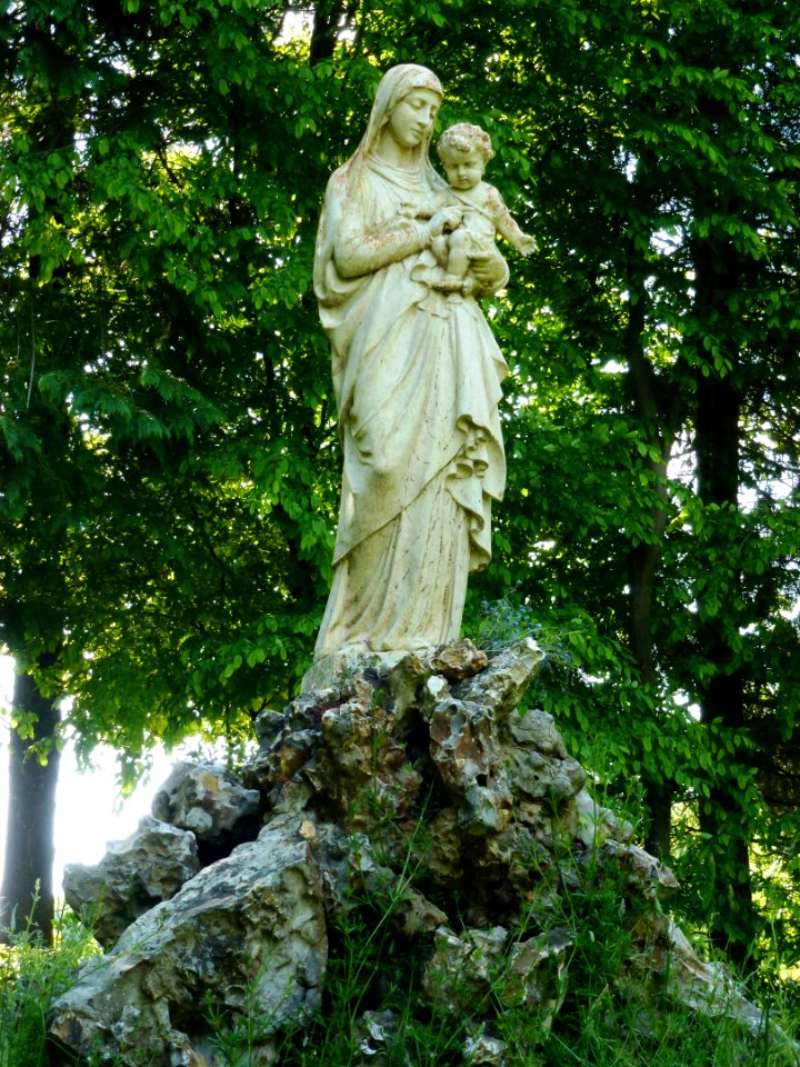 Caorches-Saint-Nicolas (Eure, Fr) statue Vierge et Enfant