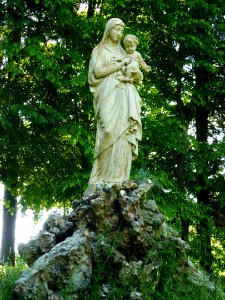 Caorches-Saint-Nicolas (Eure, Fr) statue Vierge et Enfant