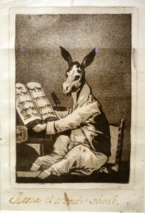 Capricho 39, Up to his grandfather, by Francisco de Goya y Lucientes, 1797-1798, aquatint - Museum Berggruen - DSC03775
