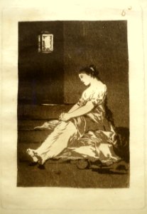 Capricho 32, Because she was sensitive, by Francisco de Goya y Lucientes, 1797-1798, aquatint - Museum Berggruen - DSC03773