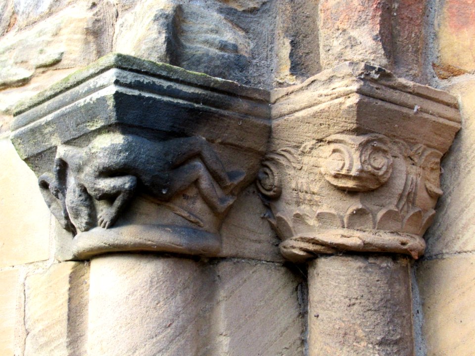 Capitals, south door, Melbourne church, Derbyshire 2