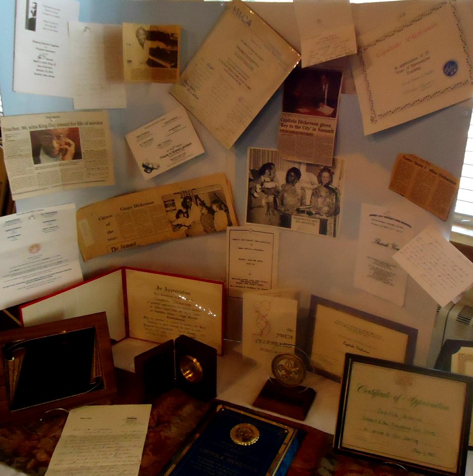 Capitola Dickerson memorial 4 awards and memorabilia