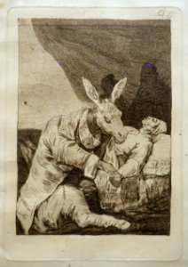 Capricho 40, Of what ill will he die, by Francisco de Goya y Lucientes, 1797-1798, etching and aquatint - Museum Berggruen - DSC03777