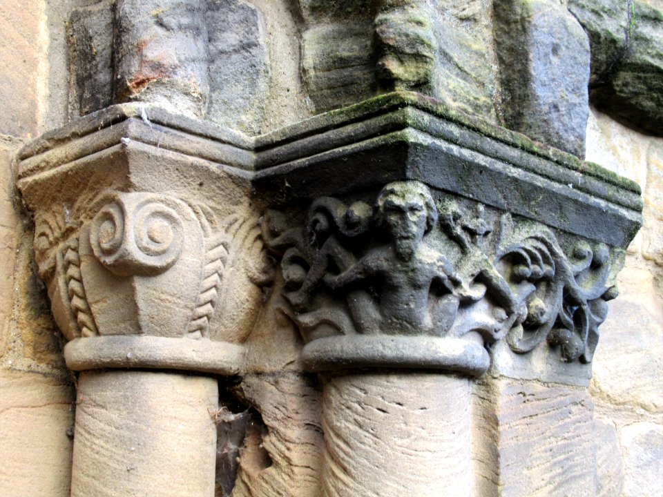 Capitals, south door, Melbourne church, Derbyshire 1
