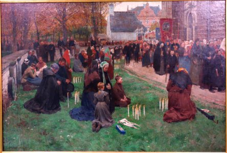 Candle Procession at Scherpenheuvel by Frans Van Leemputten, 1903-1905, view 2 - Museum M - Leuven, Belgium - DSC05323