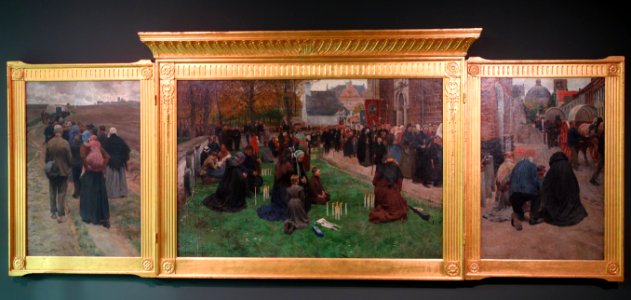 Candle Procession at Scherpenheuvel by Frans Van Leemputten, 1903-1905, view 1 - Museum M - Leuven, Belgium - DSC05322