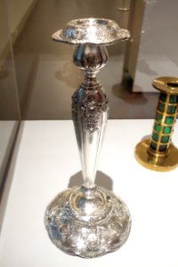 Candlestick (one of a pair), Gorham Manufacturing Co., Providence, Rhode Island, c. 1910, silver - Brooklyn Museum - Brooklyn, NY - DSC08815