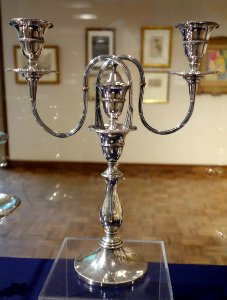 Candlestick (one of pair), Matthew Boulton and John Fathergill, British, 1773-1774, silver - Huntington Museum of Art - DSC05406