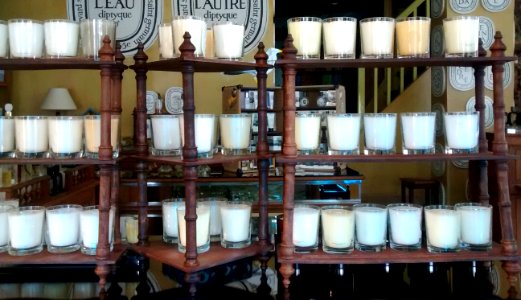 Candles on display at Diptyque photo