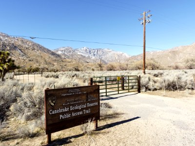 Canebrake Ecological Reserve access gate 2017-01-29