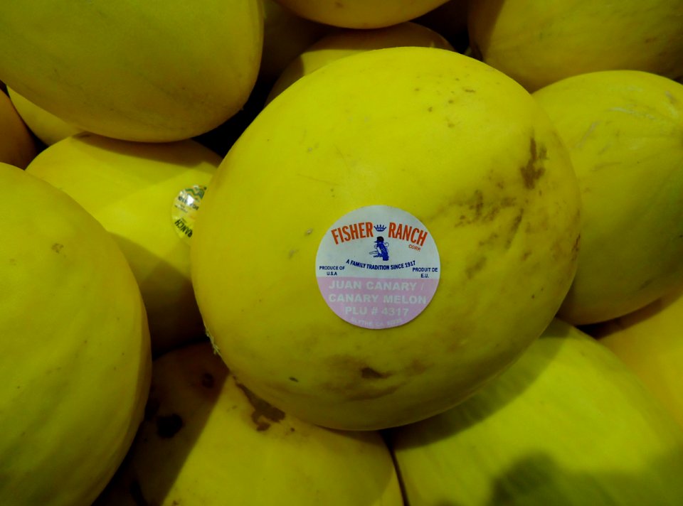 Canary melon in a supermarket