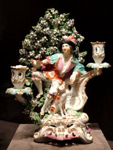 Candelabrum with Shepherd and Dog, about 1775, Derby Porcelain Factory - Cleveland Museum of Art- DSC08887