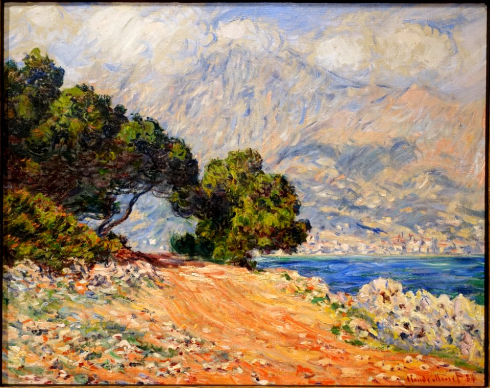 Cap Martin, near Menton, by Claude Monet, 1884, oil on canvas - Currier Museum of Art - Manchester, NH - DSC07909