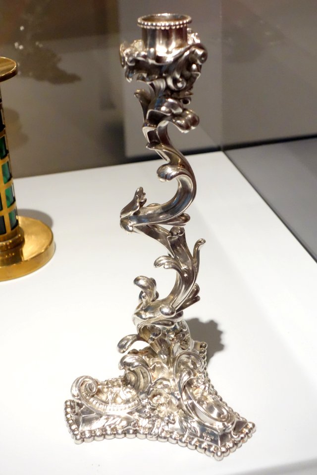 Candlestick (one of a pair), Gorham Manufacturing Co., Providence, Rhode Island, c. 1897, silver - Brooklyn Museum - Brooklyn, NY - DSC08818