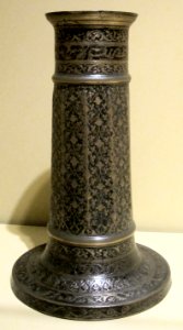 Candlestick from Iran, Safavid period, 17th century, copper alloy, HAA