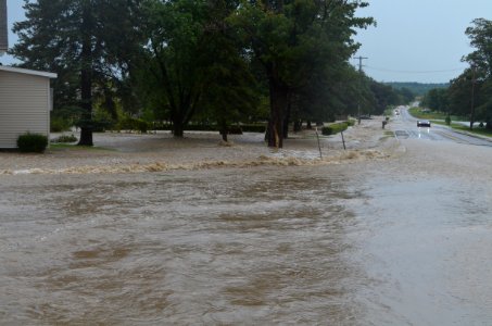 Canandaigua flash flood July 23, 2017 intersection flooded
