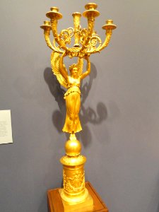 Candelabra, copper alloy with mercury gilding, Pierre-Phillipe Thomire, Paris, c. 1820 - Nelson-Atkins Museum of Art - DSC08940