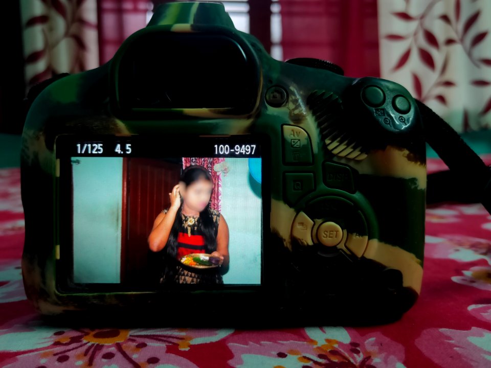Canon DSLR with Camouflage cover
