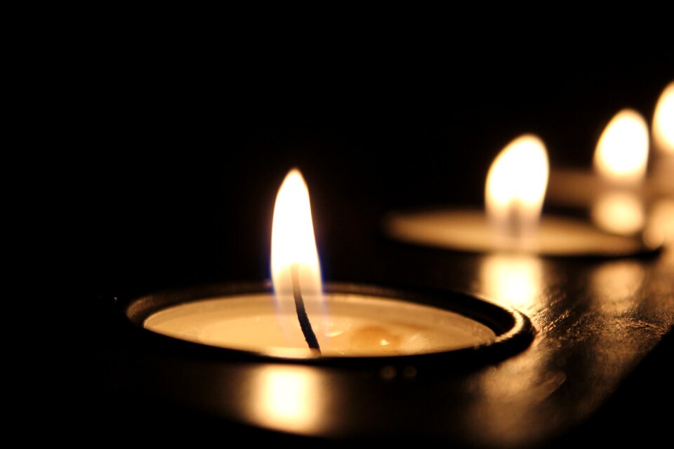 Close-up dark flame