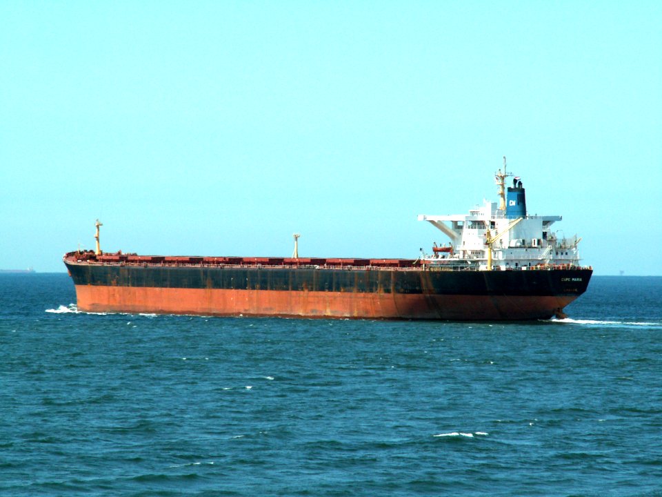 Cape Maria - IMO 8024296 - Callsign 3ENT5 photo-1 leaving Port of Rotterdam, Holland 08-Jul-2006