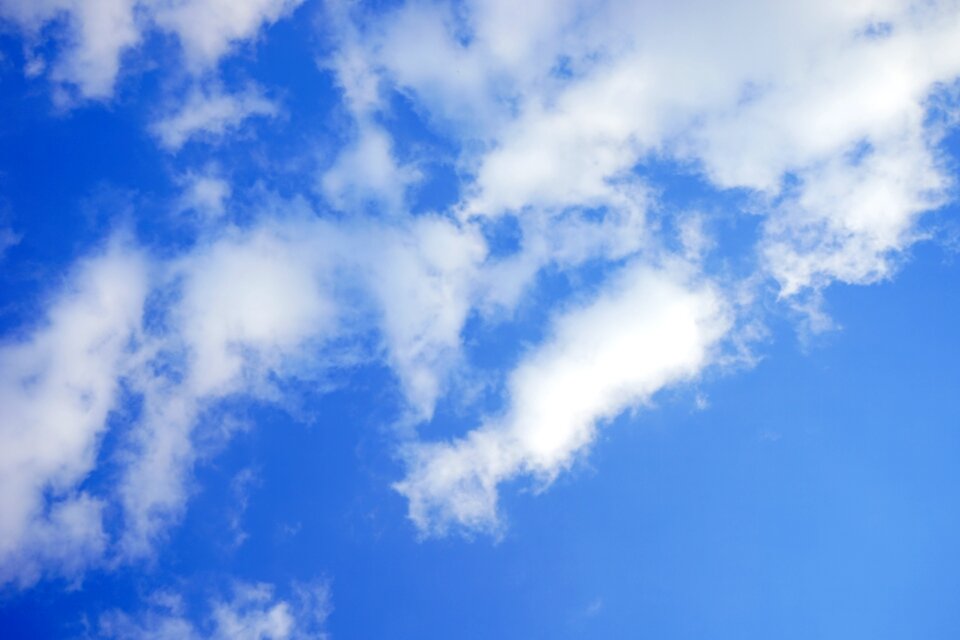 Cloudiness blue summer day