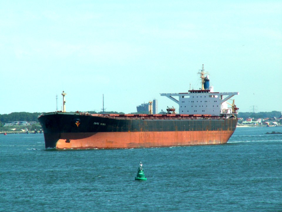 Cape Maria - IMO 8024296 - Callsign 3ENT5 p2 leaving Port of Rotterdam, Holland 08-Jul-2006
