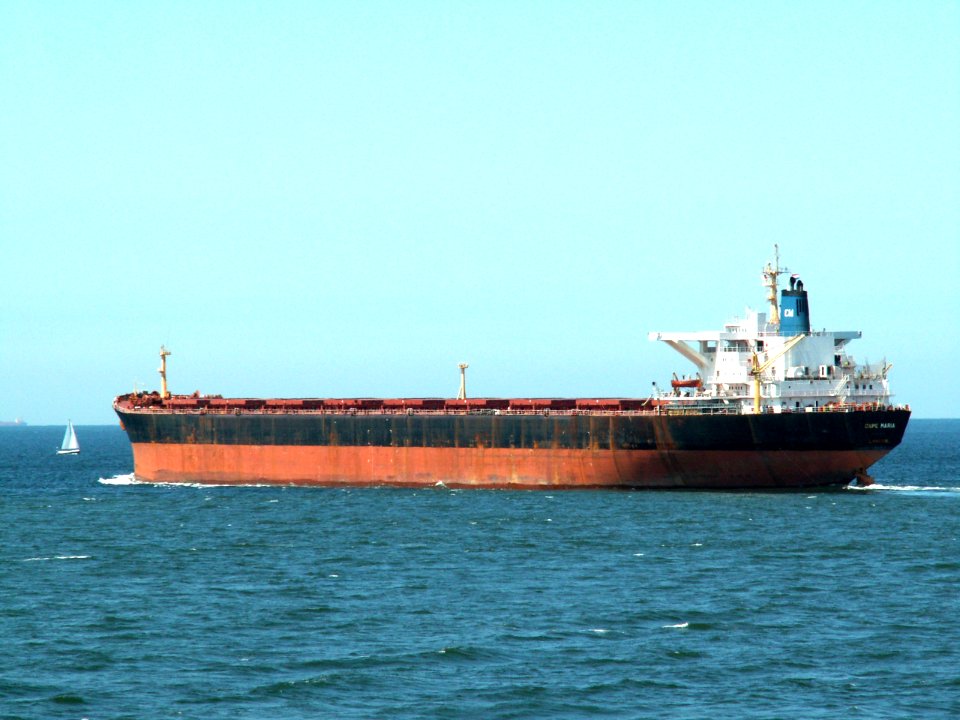 Cape Maria - IMO 8024296 - Callsign 3ENT5 p1 leaving Port of Rotterdam, Holland 08-Jul-2006