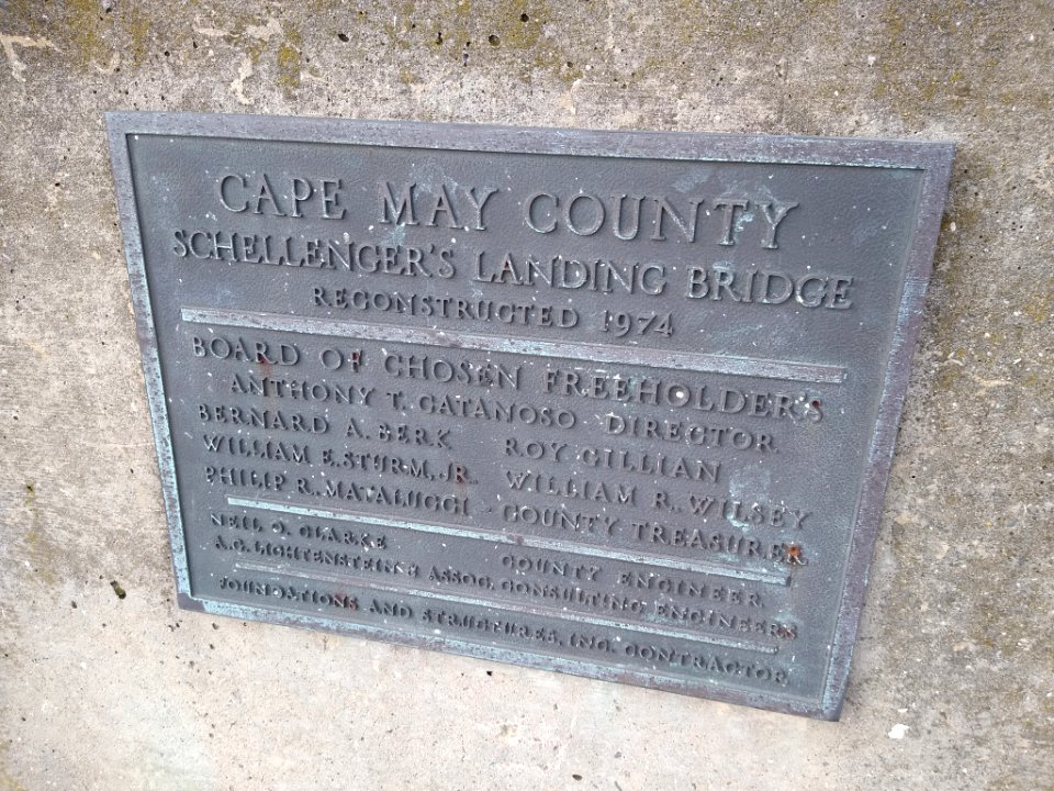 Cape may bridge plaque