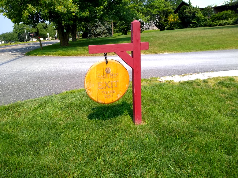 Cape May Winery exit sign