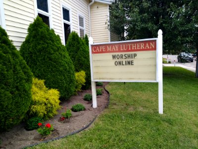 Cape May Lutheran Church sign photo