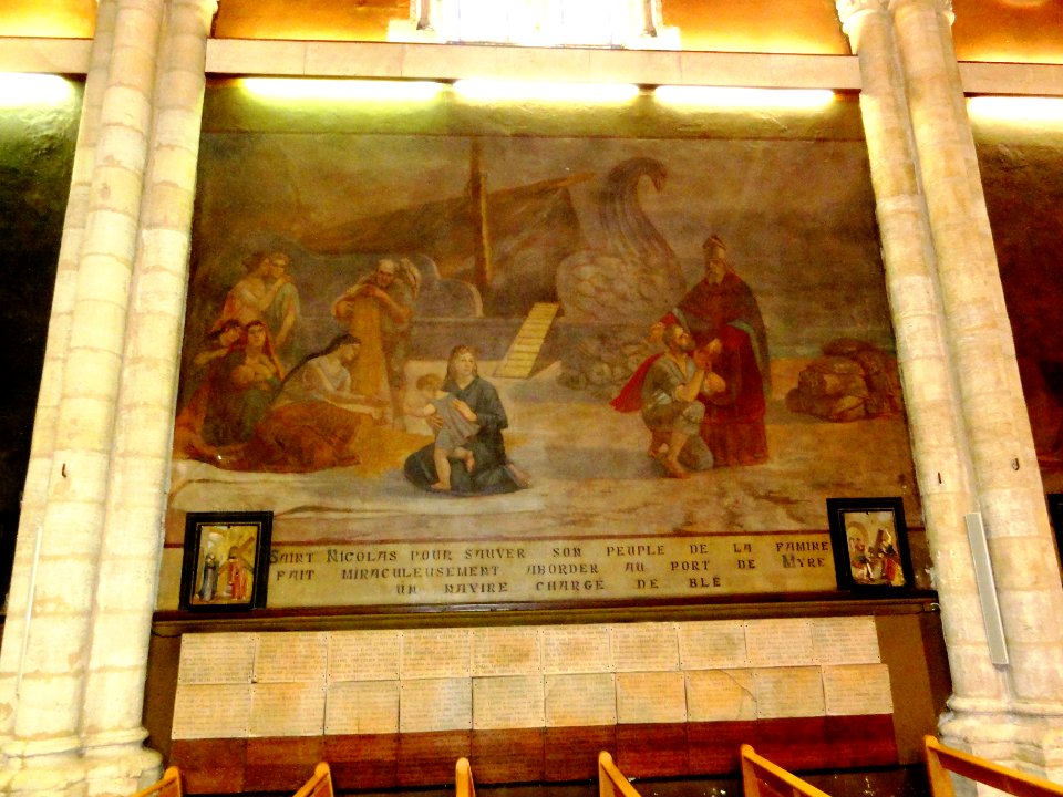 Capbreton (Landes) église, peinture murale Saint-Nicolas 01