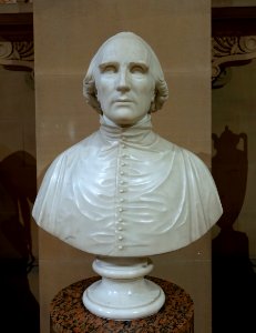 Cardinal Consalvi by Bertel Thorvaldsen, 1824, marble - Sculpture Gallery, Chatsworth House - Derbyshire, England - DSC03525