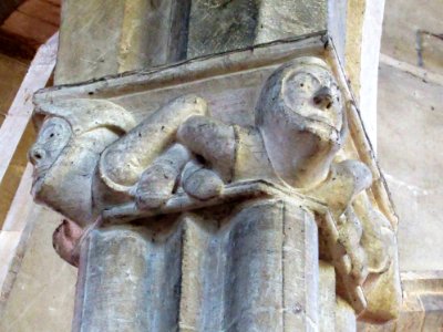 Capital, south transept, St Mary, Adderbury 02