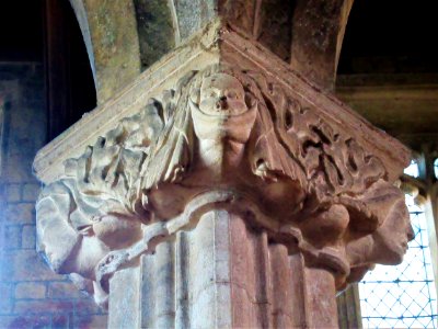 Capital, north transept, St Mary, Adderbury 03