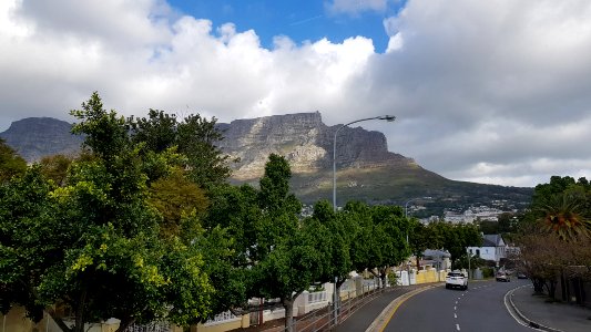 Cape Town - View at Table Mountain from Kloof Nek Road
