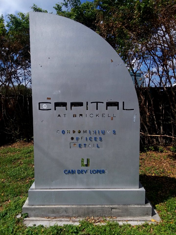 Capital at Brickell sign damage Irma 01