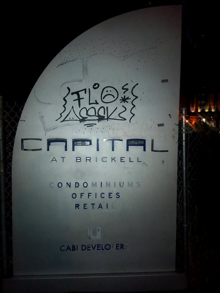 Capital at Brickell sign September 2017 night