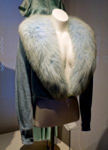 Cardigan, designer unknown, before 1975, wool, fur, metal - Musée de la mode - Montreal, Canada - DSC07180