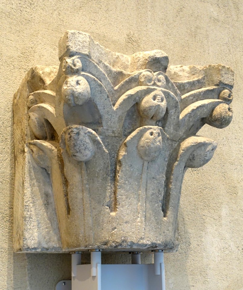 Capital, Moutiers-Saint-Jean, Burgundy, France, c. 1125-1130 AD, limestone - Fogg Art Museum, Harvard University - DSC00665