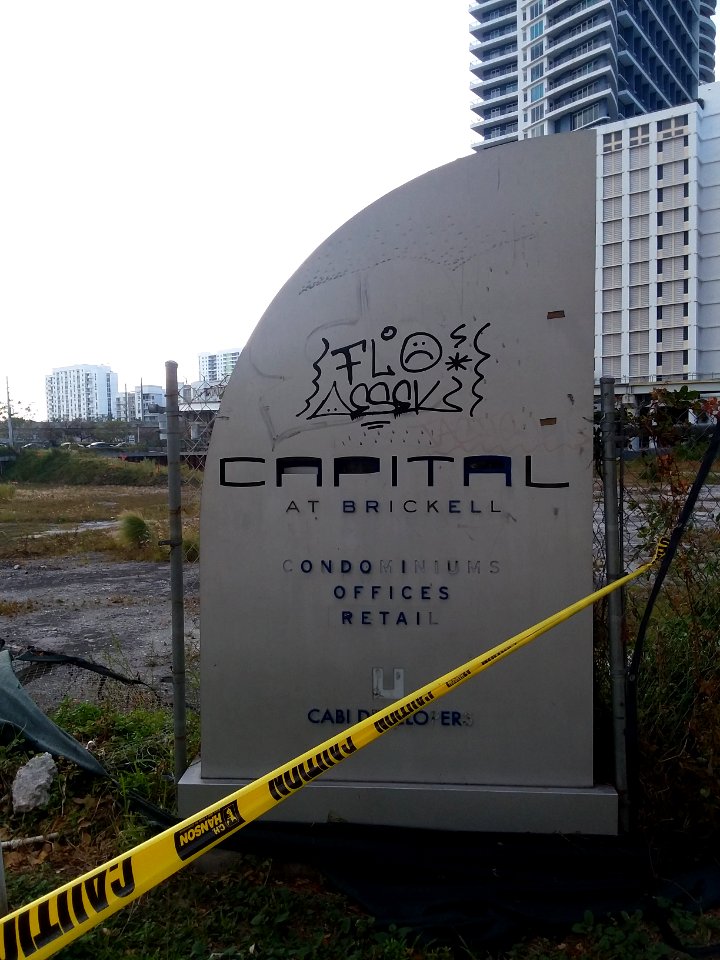 Capital Brickell sign post Irma