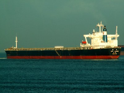 CAPE OCEANIA - IMO 9072032 - Callsign VRYP9 - p2 leaving Port of Rotterdam, Holland 04-Jan-2006