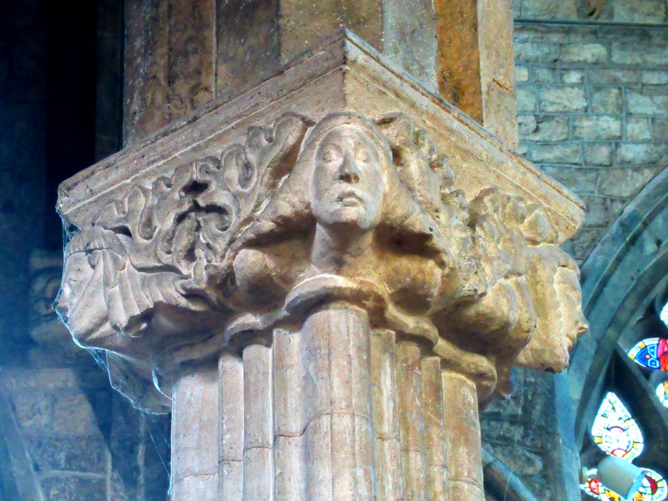 Capital, north transept, St Mary, Adderbury 02