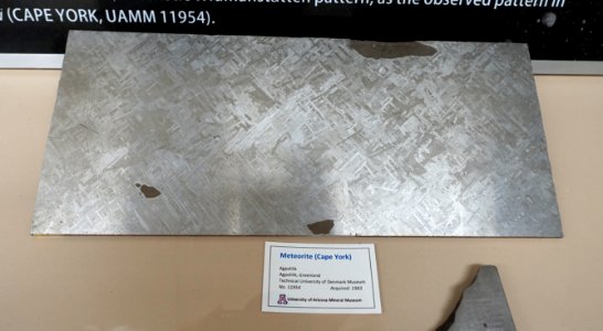 Cape York meteorite, Greenland - University of Arizona Mineral Museum - University of Arizona - Tucson, AZ - DSC08511